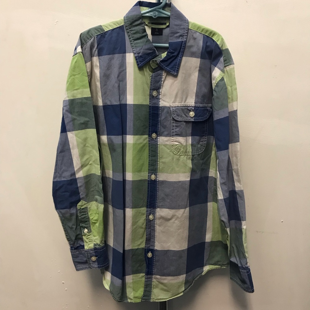 GAP Kids Plaid Cotton Button Down Shirt - Size 12